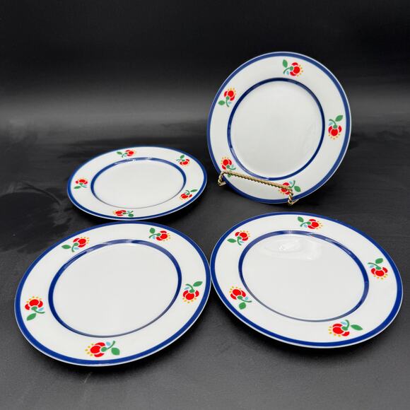Fitz and Floyd "Fleuri" Bread and Butter Dessert Plates Set of 4 Vintage 6 5/8" - Picture 1 of 6
